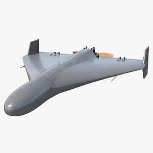 3D model Kamikaze Drone Shahed 136 Gray Rigged