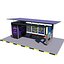 Solar panel Covered Modern Bus stop Low-poly 3D