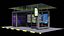 Solar panel Covered Modern Bus stop Low-poly 3D