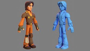3D character - cartoon ezra model