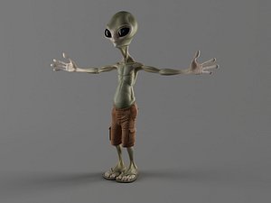 3D alien character paul model