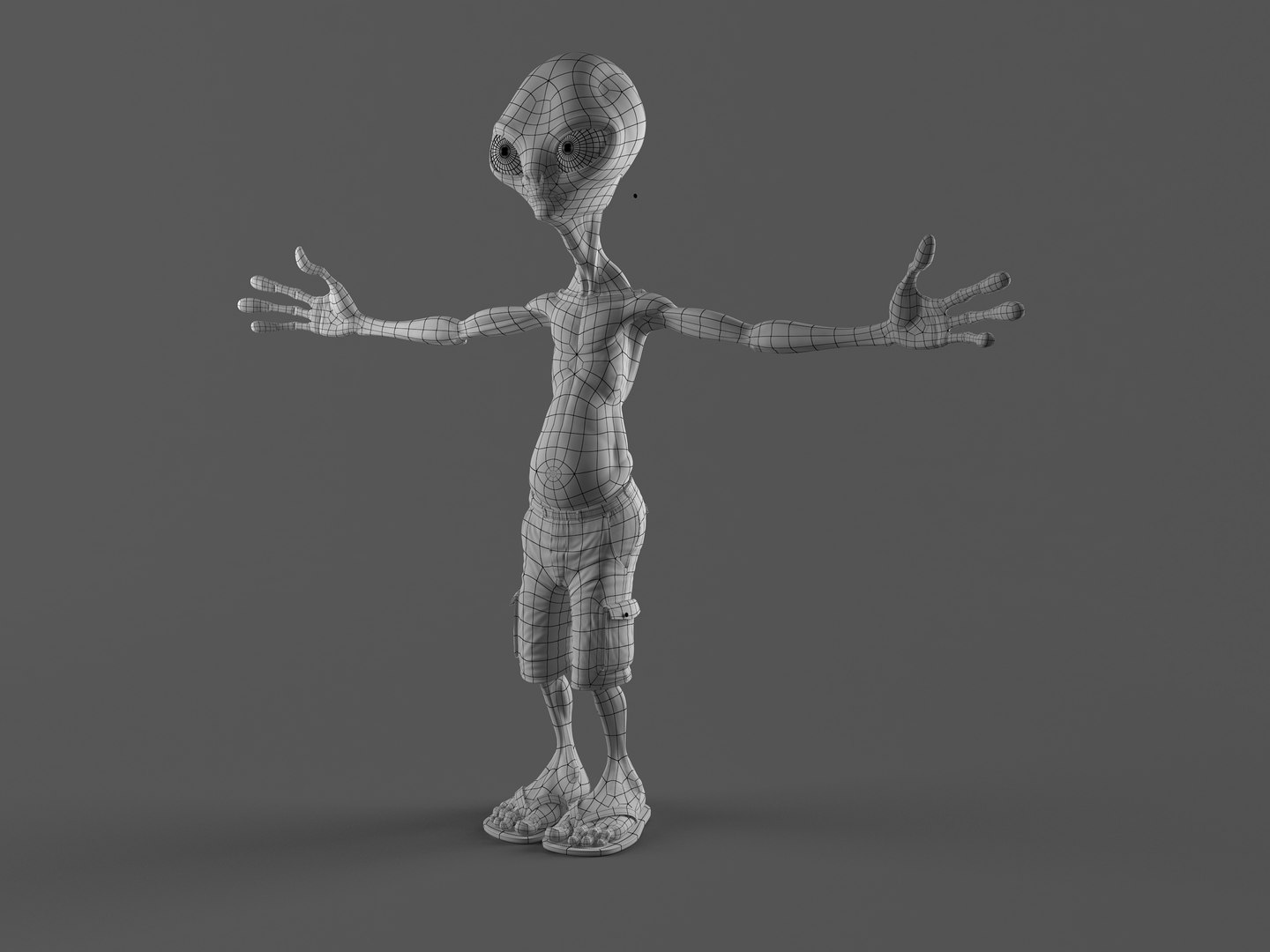 3D alien character paul model TurboSquid 1423405