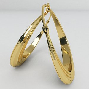 Creole golden earrings