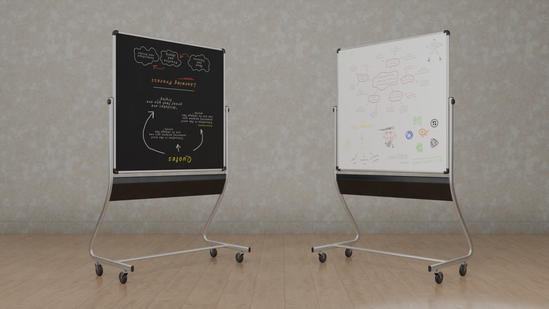 Dual-Sided Square Writing Boards Duo - Customizable Whiteboard and Chalkboard Set 3D model https://p.turbosquid.com/ts-thumb/67/k3PB1O/5Y/a5/png/1748096993/1920x1080/fit_q87/e5c856681a2e5b28f07eaf95f1d655bff0144ce7/a5.jpg
