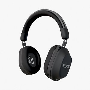 Headphones 02 Black 3D model