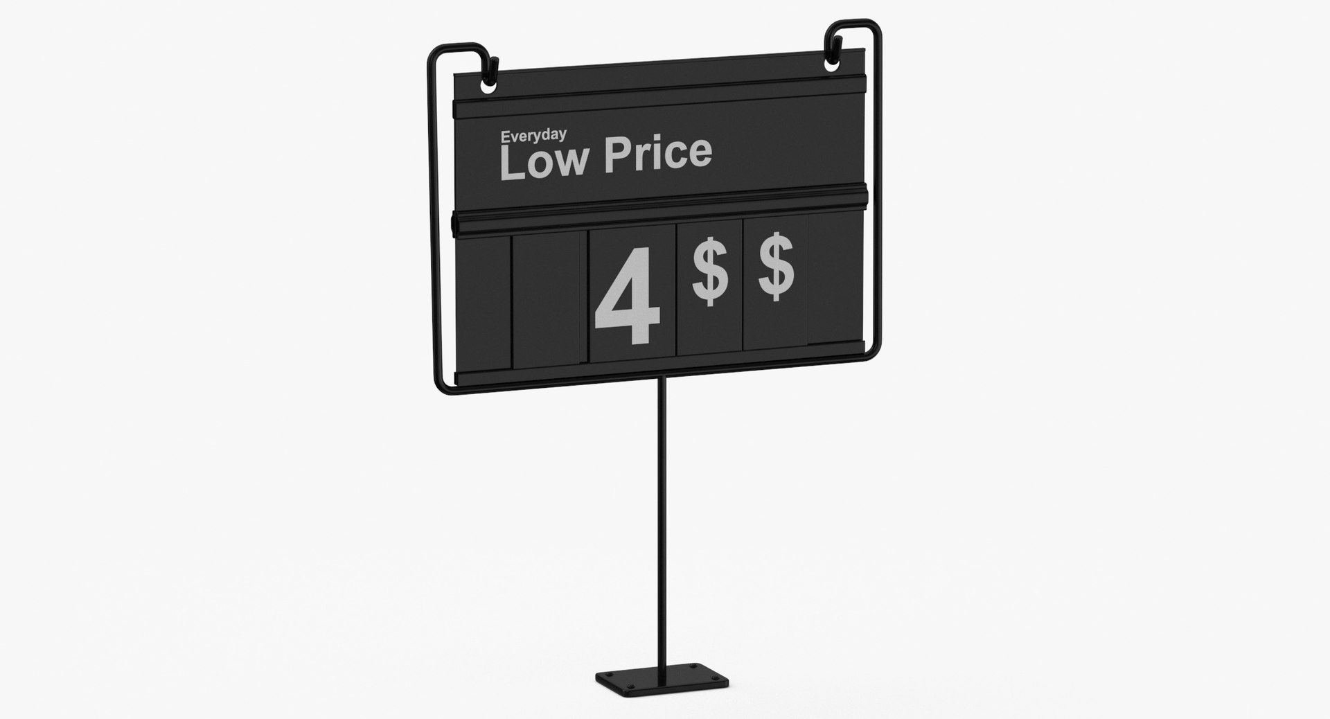Promotional Signage Shelf Post Model - TurboSquid 1978630