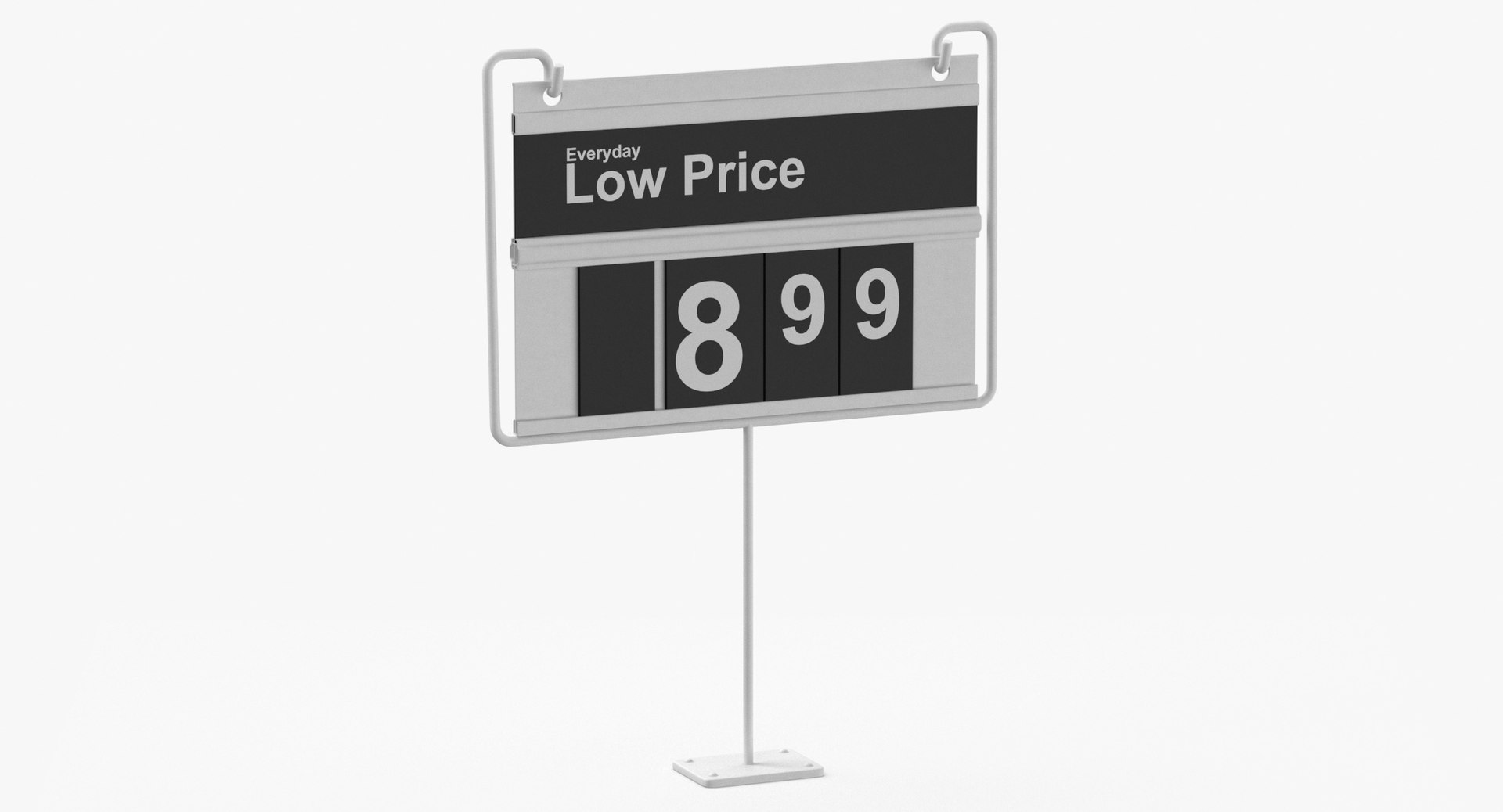 Promotional Signage Shelf Post Model - TurboSquid 1978630
