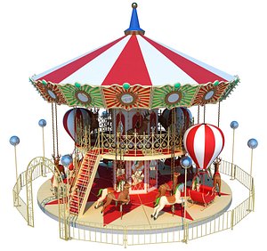 amusement carousel 3D model