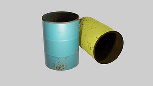3D 3D Oil Barrels model