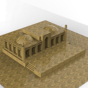 asian building old 3D