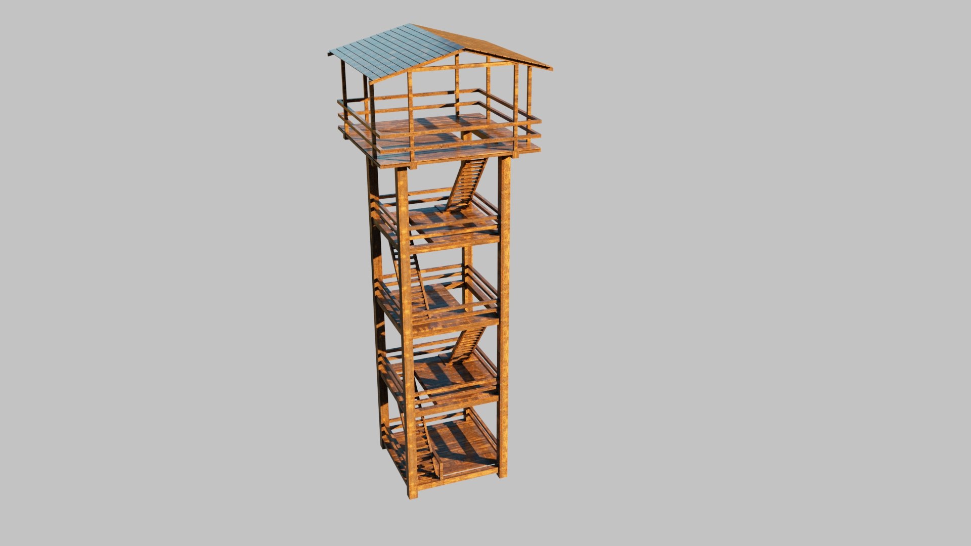 Watch Tower Different Planks Texture 3D - TurboSquid 2352603