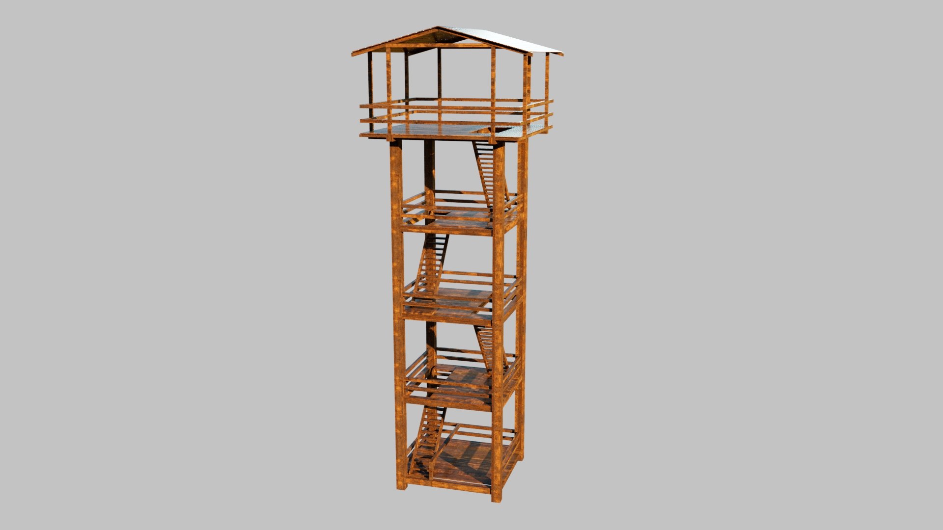 Watch Tower Different Planks Texture 3D - TurboSquid 2352603