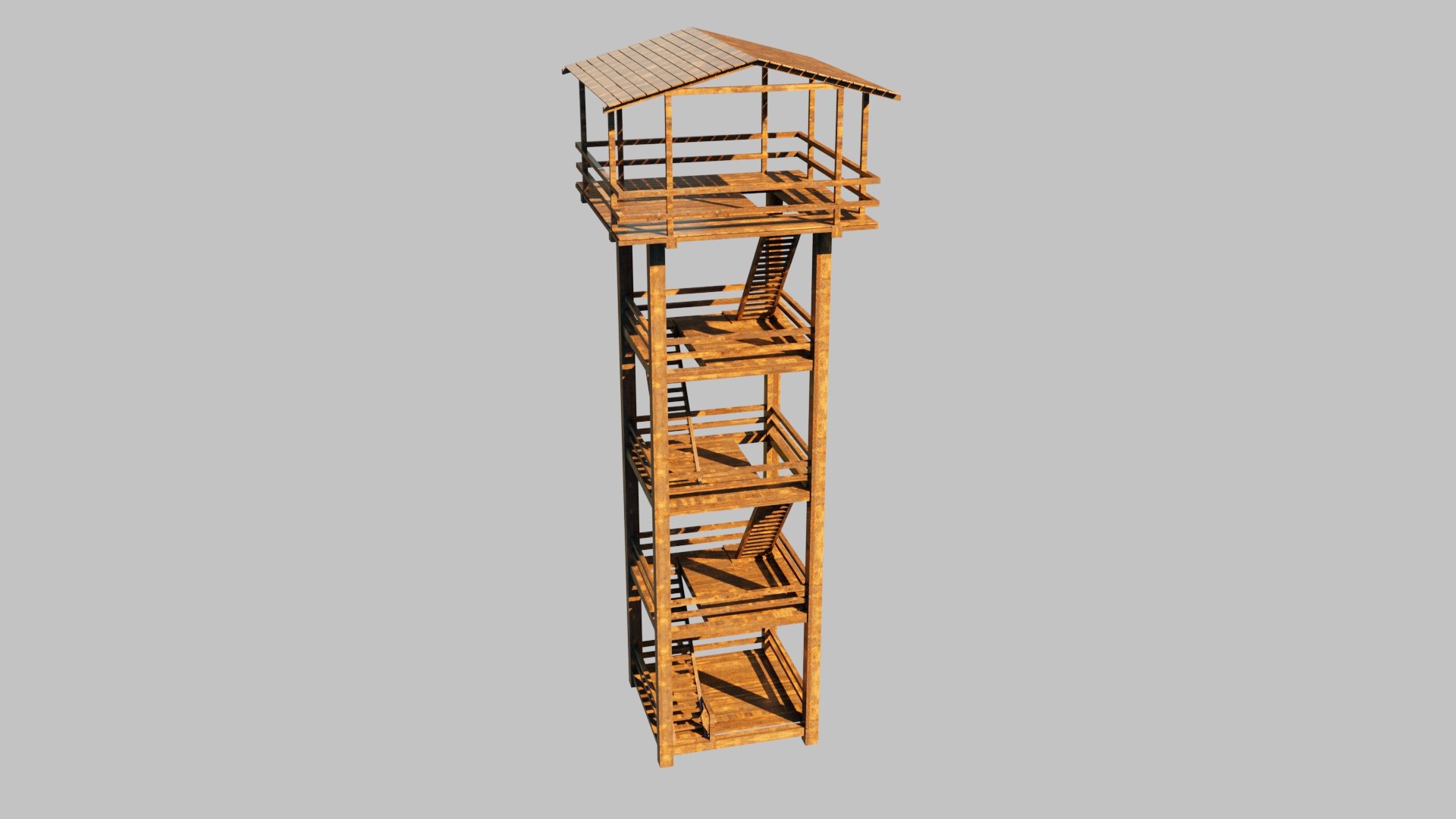 Watch Tower Different Planks Texture 3D - TurboSquid 2352603