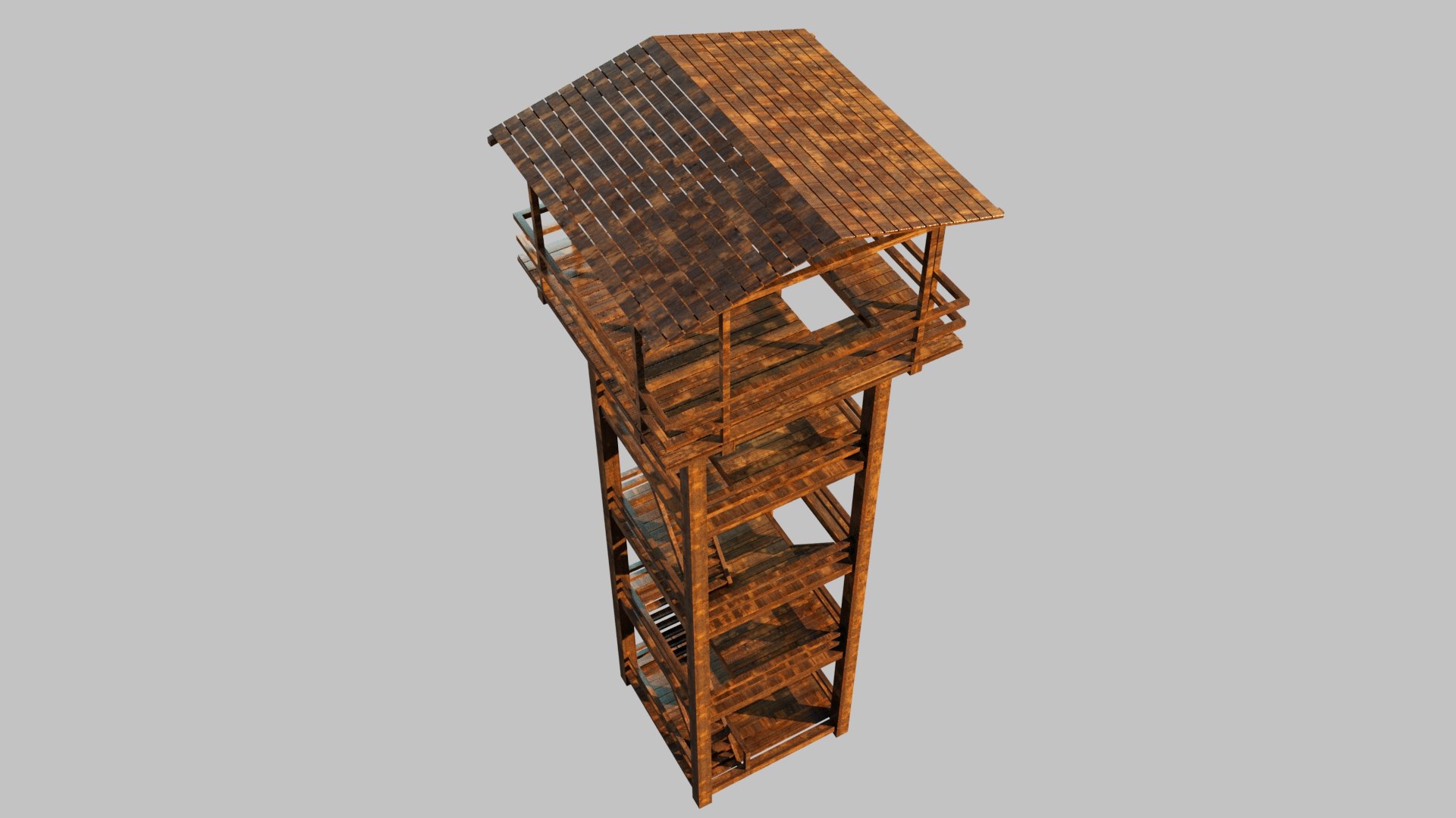 Watch Tower Different Planks Texture 3D - TurboSquid 2352603