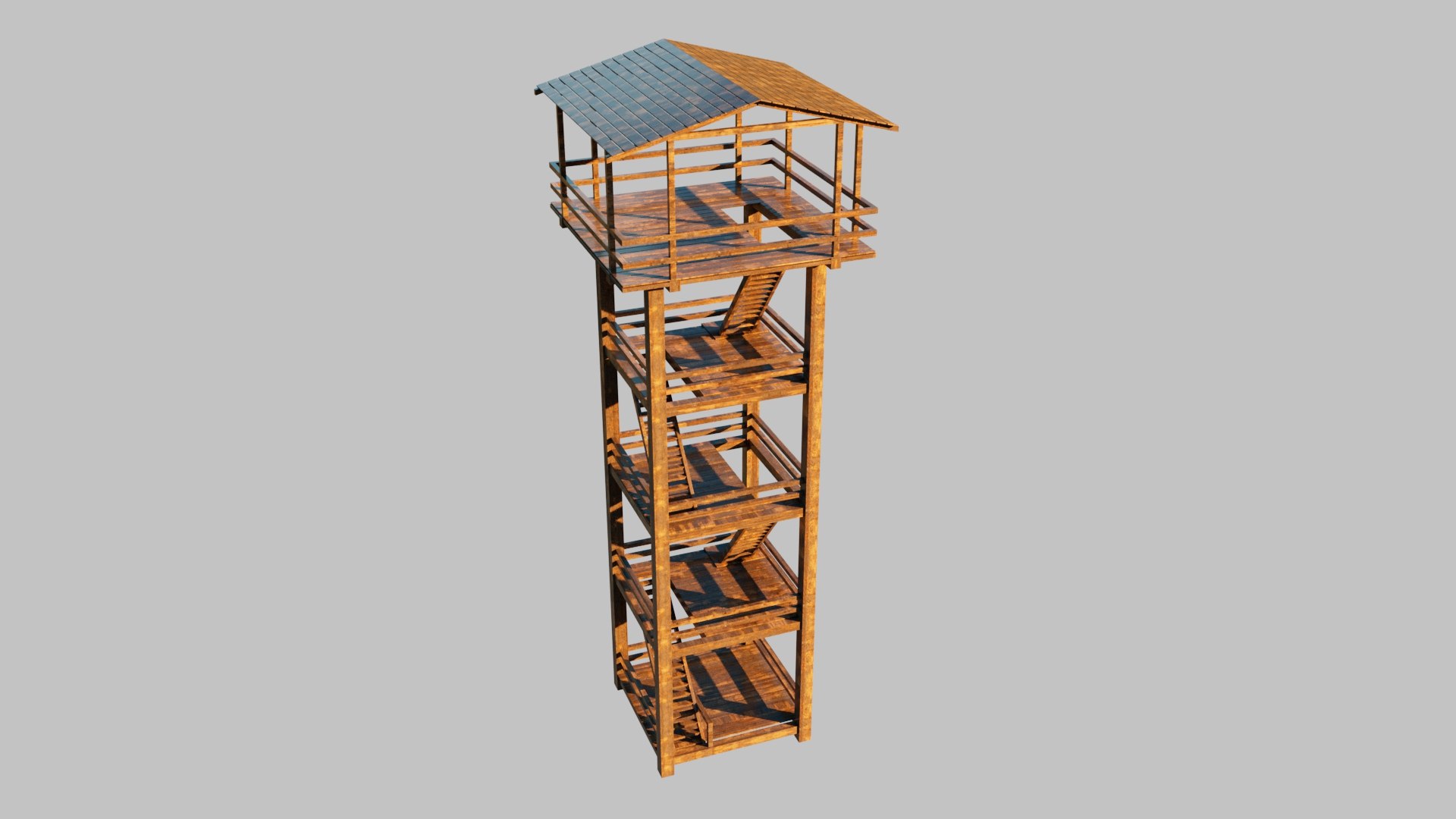 Watch Tower Different Planks Texture 3D - TurboSquid 2352603