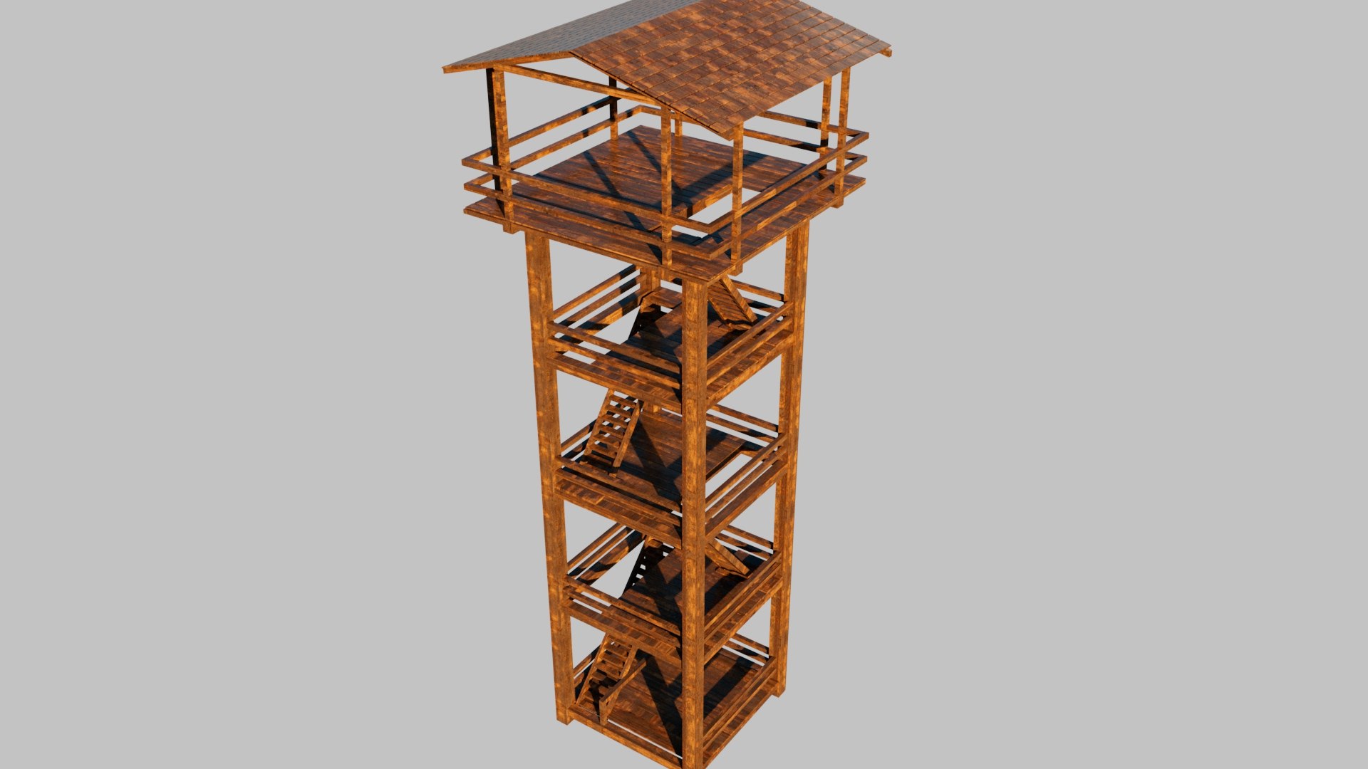 Watch Tower Different Planks Texture 3D - TurboSquid 2352603