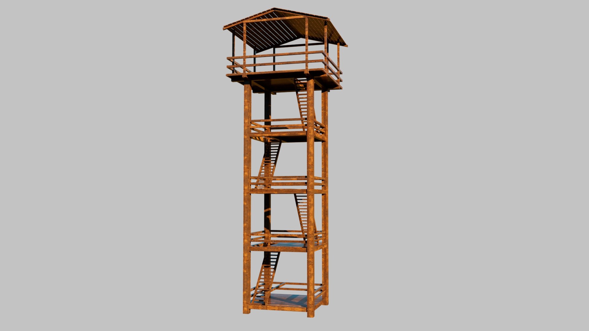Watch Tower Different Planks Texture 3D - TurboSquid 2352603
