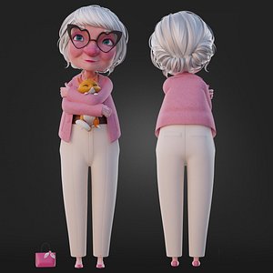 Grandma Stylized Character 3DModel 3D model