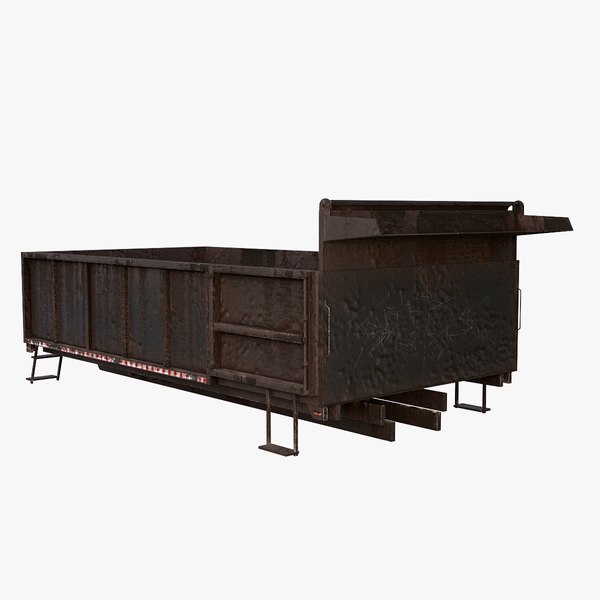 3D Landscape Rusted Dump Truck Body