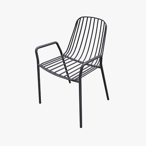 Metallic chair  04 3D model