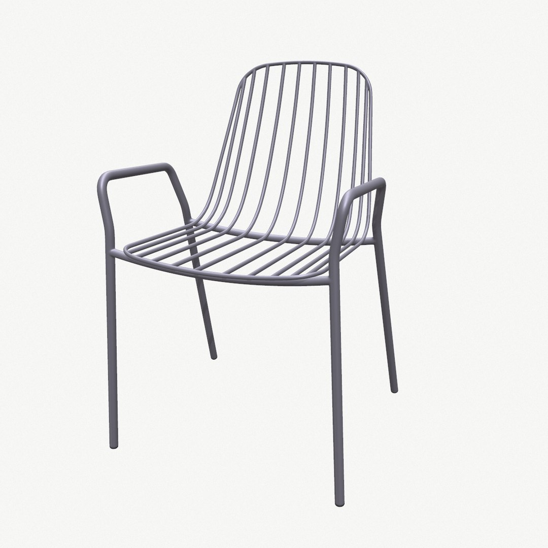 Metallic chair 04 3D model - TurboSquid 2110525