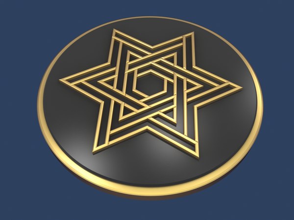 3D star david medallion model - TurboSquid 1430219