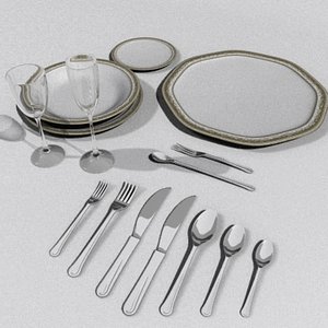 3d plate set model