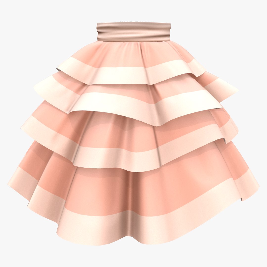 3D Ruffled Top & Gradient Skirt 2Pcs