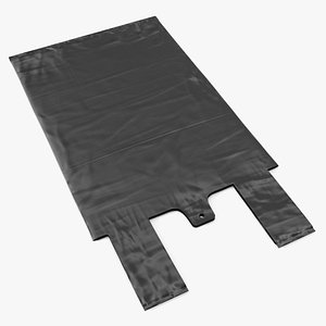 Poly Shopping Bag Folded Black model