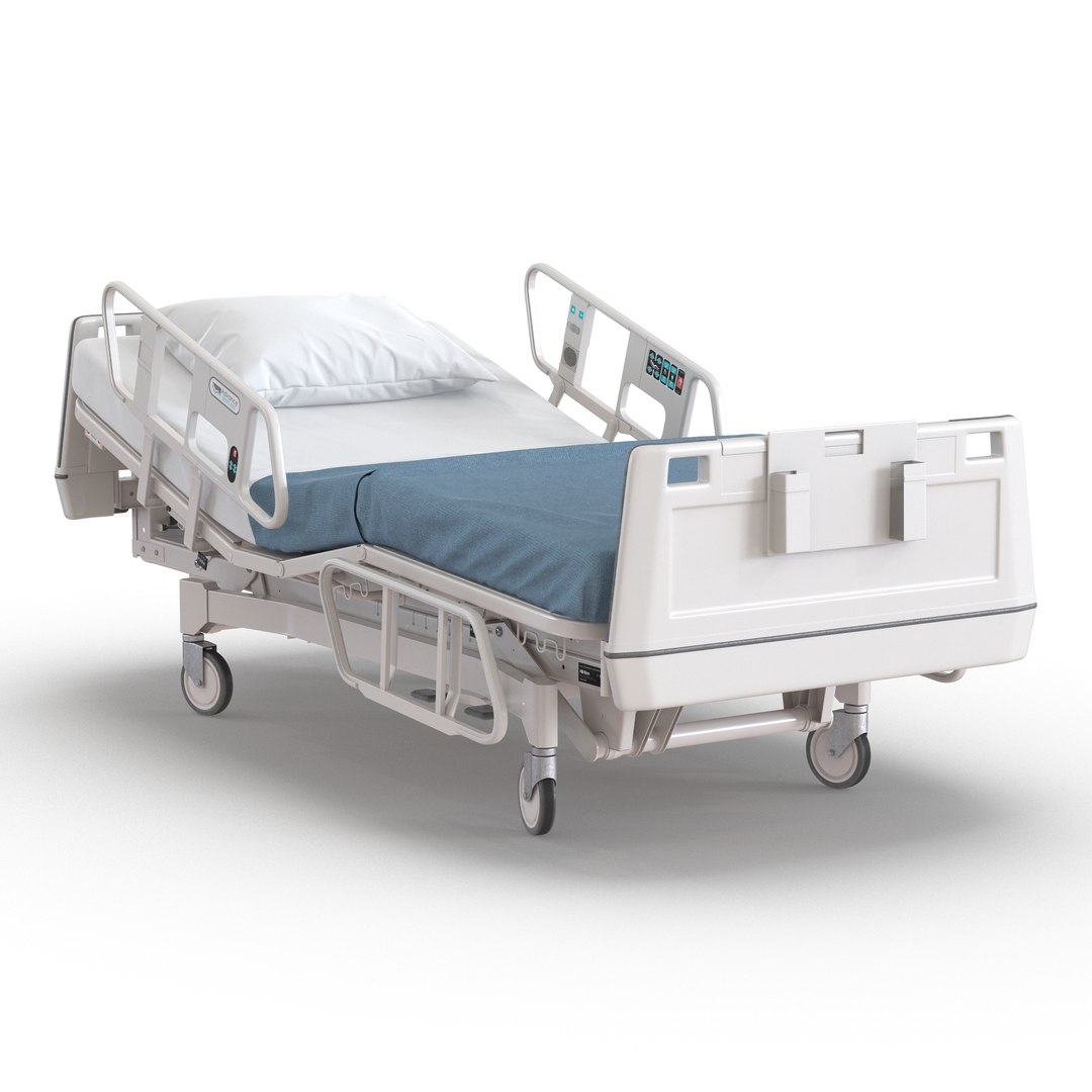 3d model hospital bed rigged