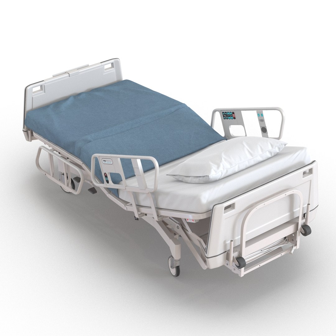 3d model hospital bed rigged