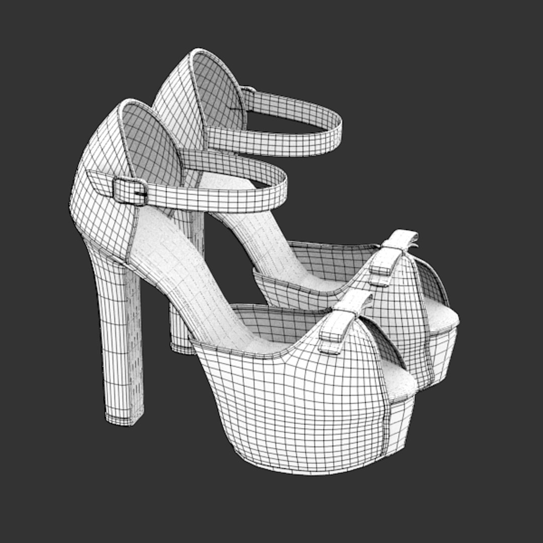 3d Model Heel Sandals