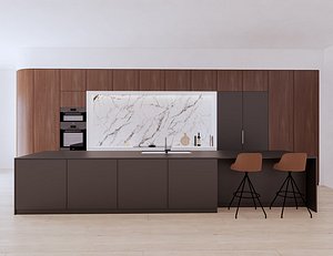 3D Modern Kitchen Created in Revit 12