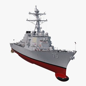 Arleigh Burke Destroyer Donald Cook DDG-75 3D Model