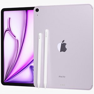 Apple iPad Air 11 2024 6th gen WiFi and Cellular with Pencils Purple