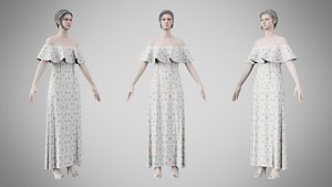 Dress 18 Pastel Confetti Abstract 3D