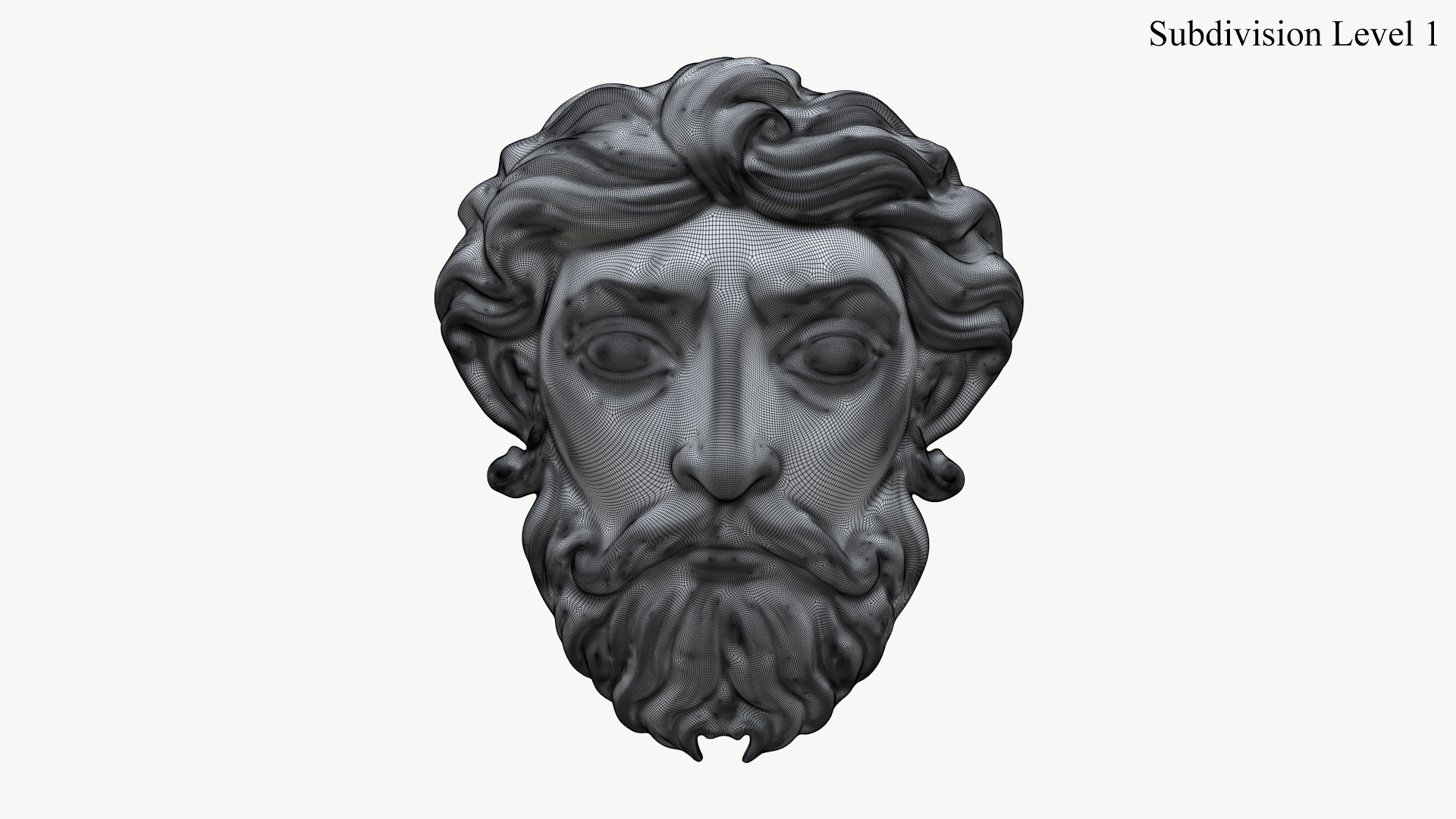 Greek God Face Relief 3 Textured Model - TurboSquid 2300539