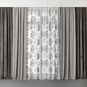 3D curtain set 7 model