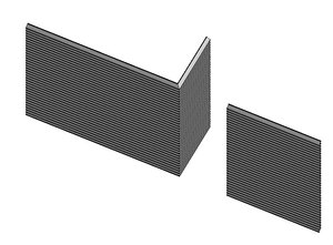 Z profile horizontal Louvers corner type Revit Parametric family 3D model 3D model
