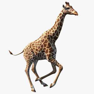 giraffe rigged 3D model