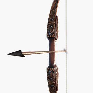 3D medieval bow model