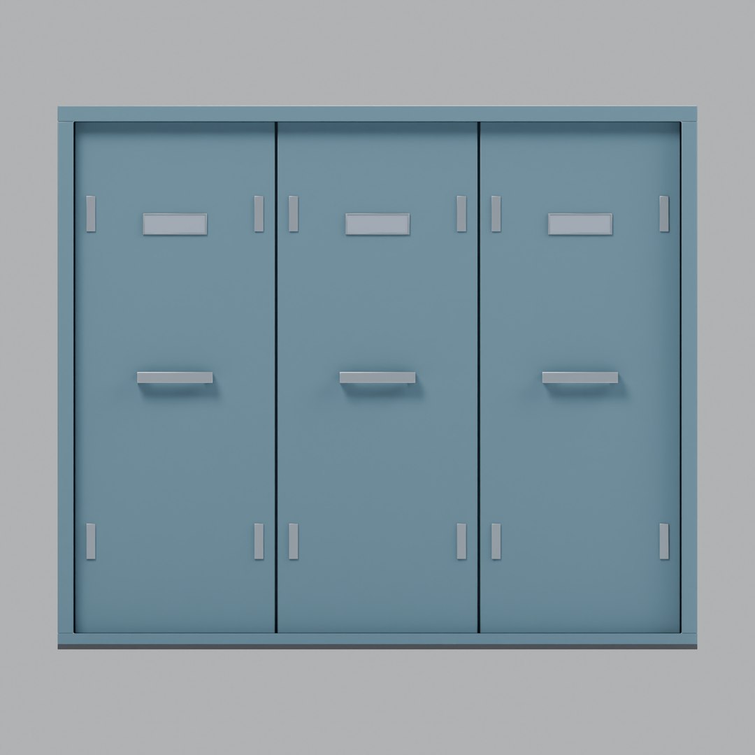 Painted Steel Storage Locker Bank - 1000 x 450 x 850 mm model https://p.turbosquid.com/ts-thumb/68/mCXUAS/DJ/03_front_view/jpg/1788950962/1920x1080/fit_q87/5079f8a0a2b4be6b5af499ab4bbd75faa44c2a63/03_front_view.jpg