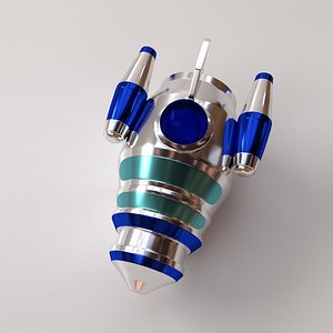 3d retro space ship model