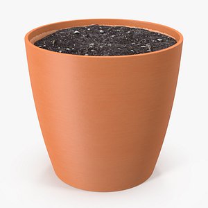 Pot with Soil 3D