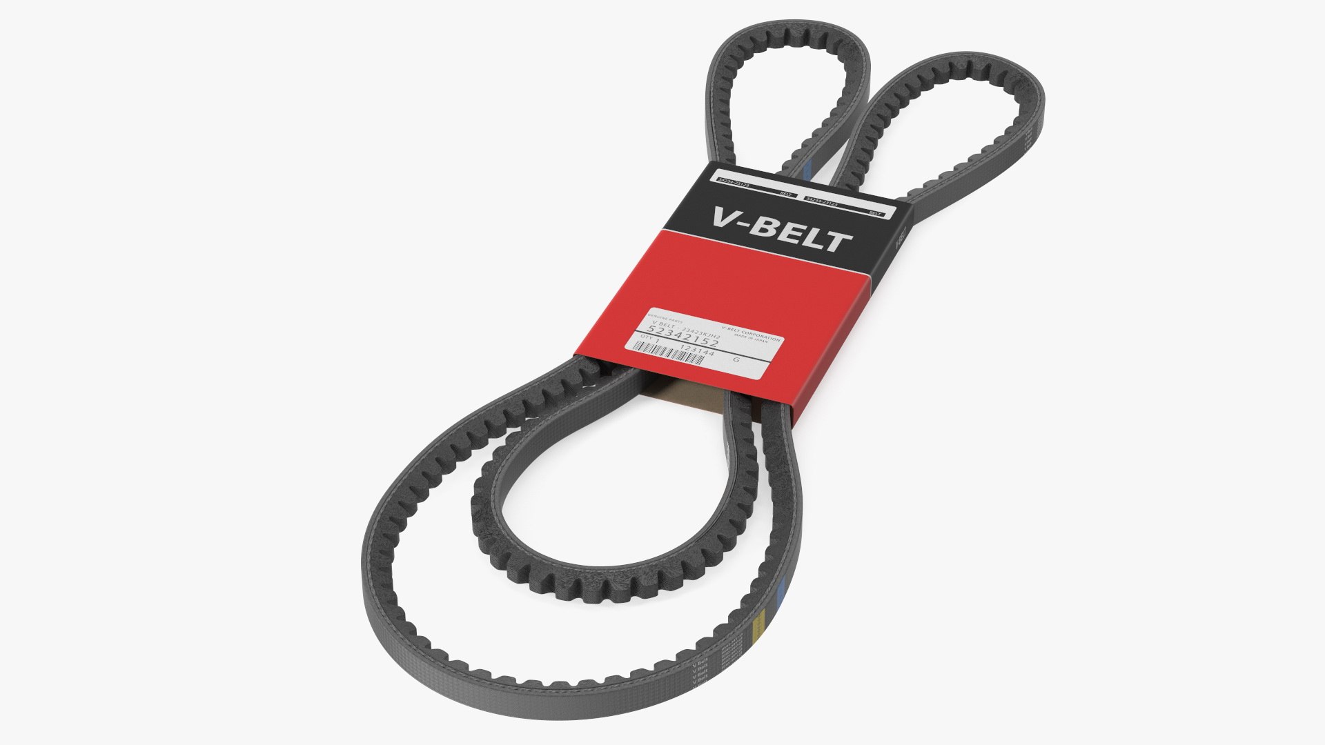 Accessory Drive V Belt With Label 3D model preview