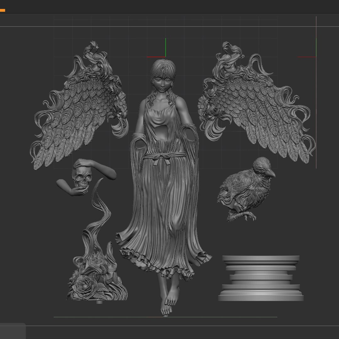 3D Game Assets 3D Printed Models Angel Figures 3D Model - TurboSquid ...