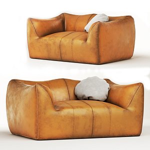 leather sofa mario 3D model
