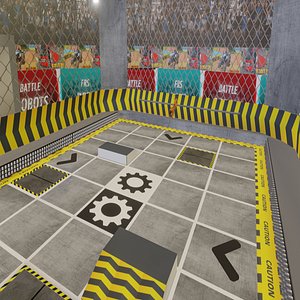 3D robo robot arena model