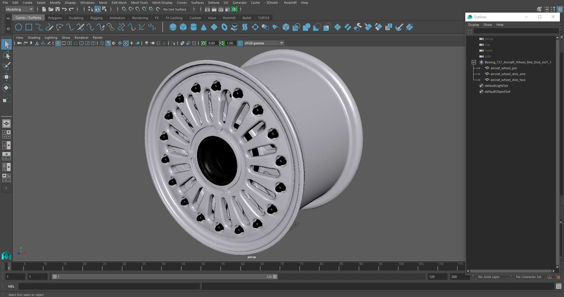 3D Boeing 737 Aircraft Wheel Rim Disk - TurboSquid 2163555