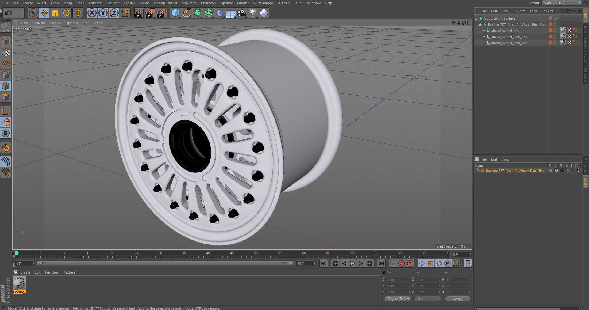 3D Boeing 737 Aircraft Wheel Rim Disk - TurboSquid 2163555